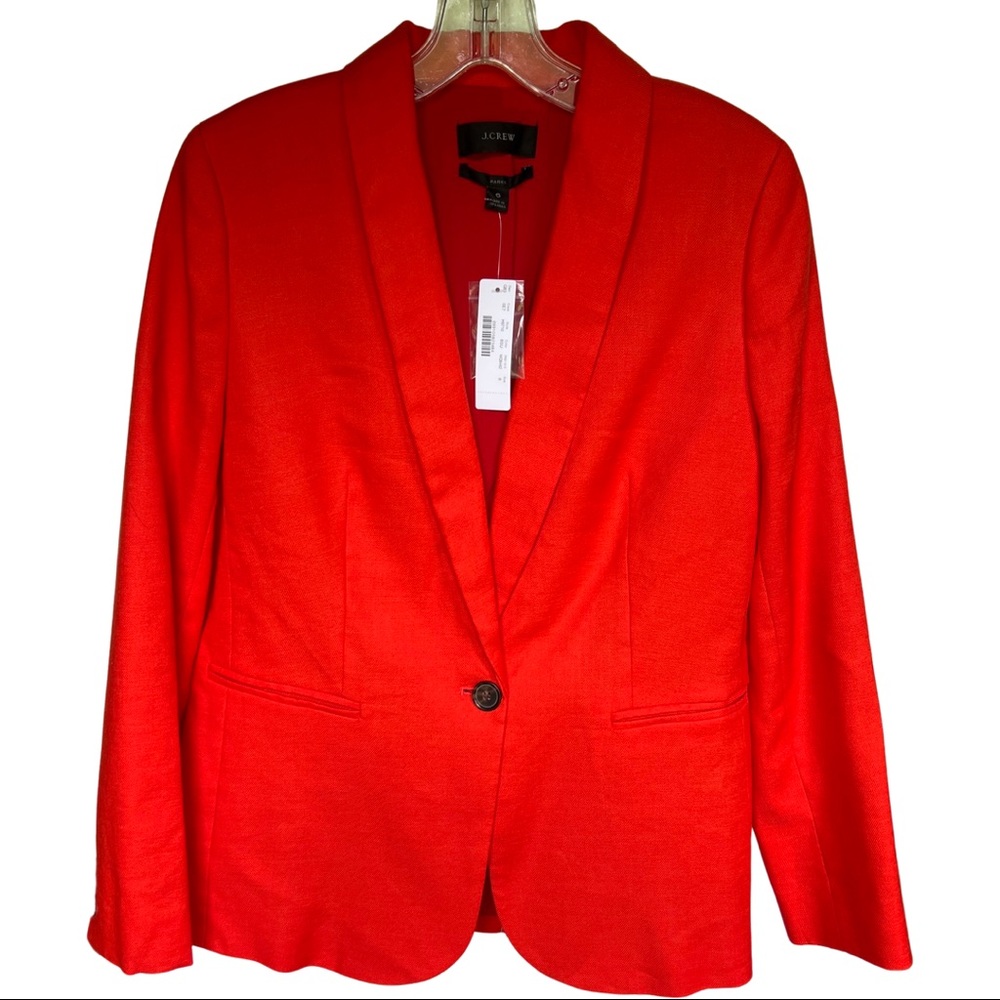 J.Crew Parke Blazer Stretch Linen Sz 6 NWT